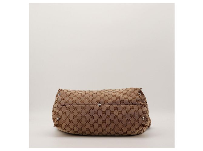 Gucci GG Monogram Canvas Shopper Bag Braun Beige - Ansicht 5