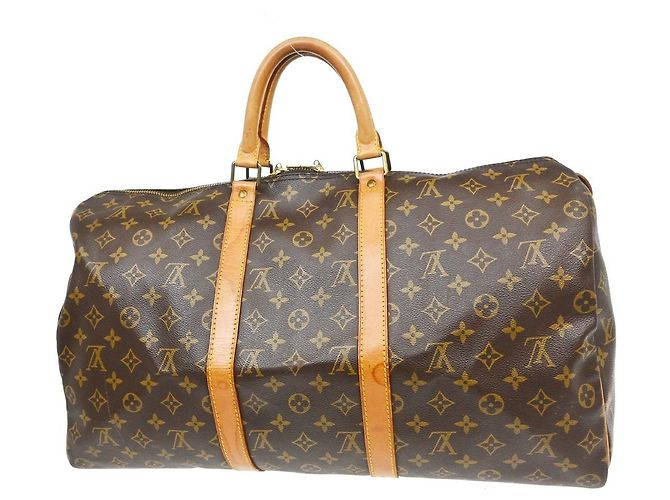 Louis Vuitton Keepall Monogram Canvas 50 Marrone - vista 2