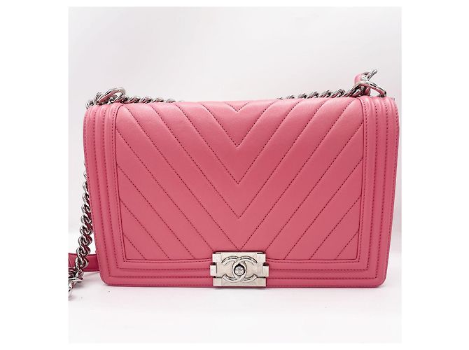 Borsa Chanel Boy Flap Pelle Rosa - vista 2