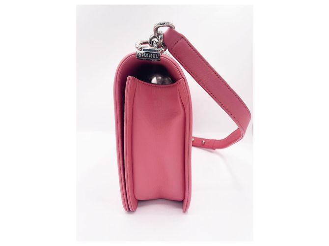 Borsa Chanel Boy Flap Pelle Rosa - vista 3