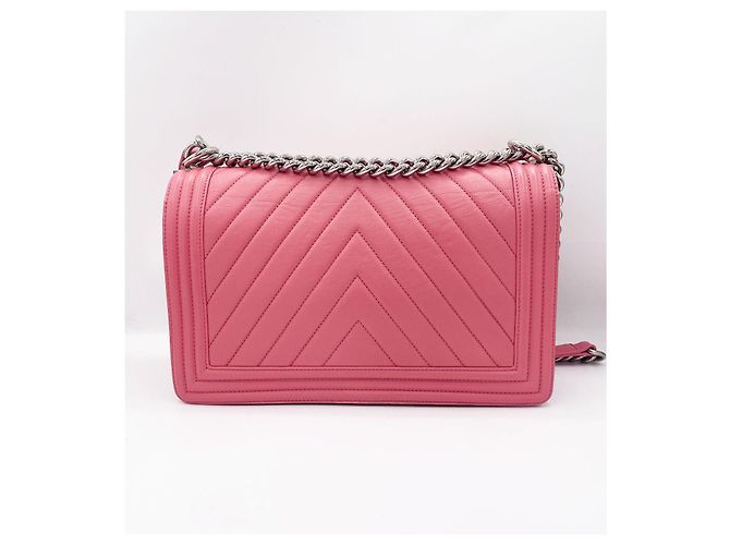 Borsa Chanel Boy Flap Pelle Rosa - vista 4