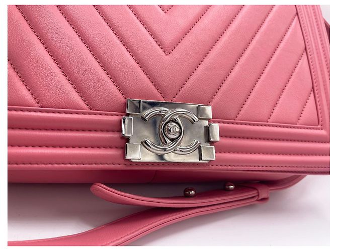 Borsa Chanel Boy Flap Pelle Rosa - vista 6