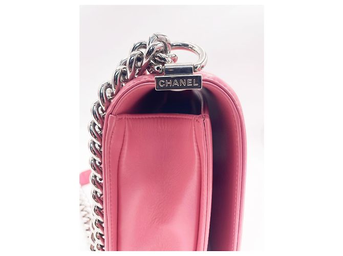 Borsa Chanel Boy Flap Pelle Rosa - vista 9