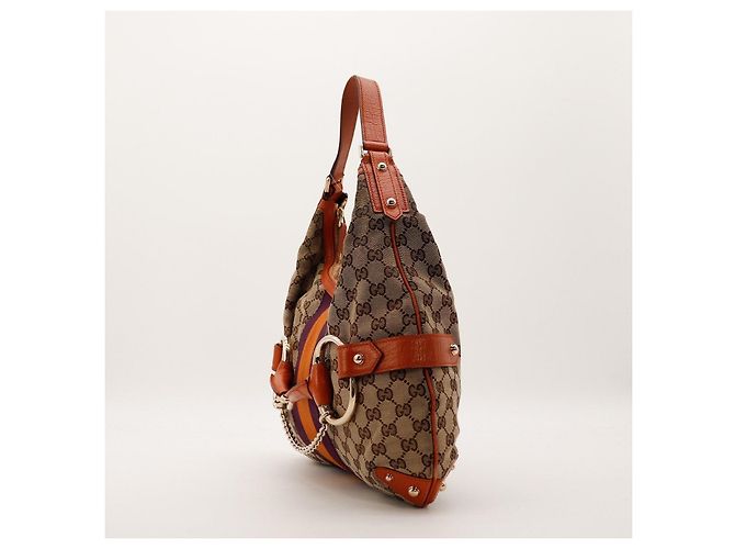 Gucci Hysteria Monogramm Canvas Hobo Bag Braun Orange Lila - Ansicht 2
