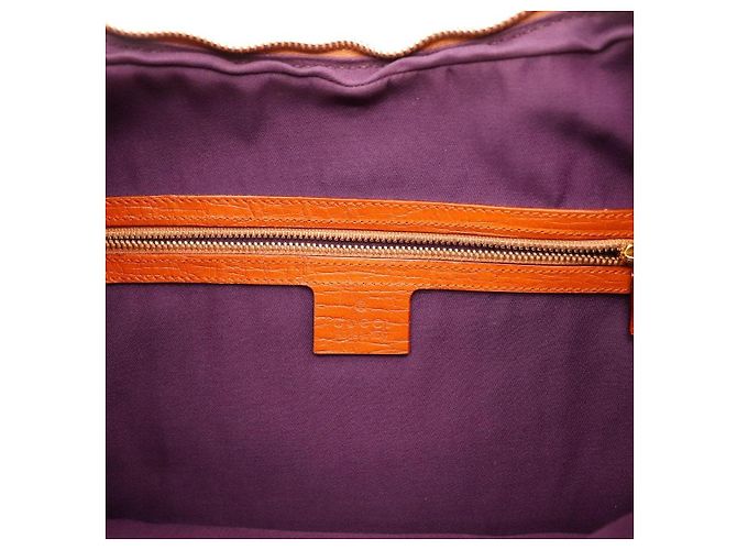 Gucci Hysteria Monogramm Canvas Hobo Bag Braun Orange Lila - Ansicht 8