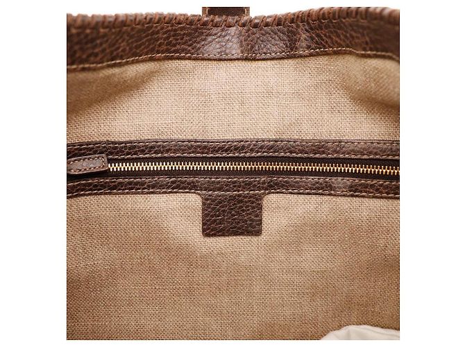 Borsa Hobo Gucci Monogram GG con Bambù Marrone - vista 10