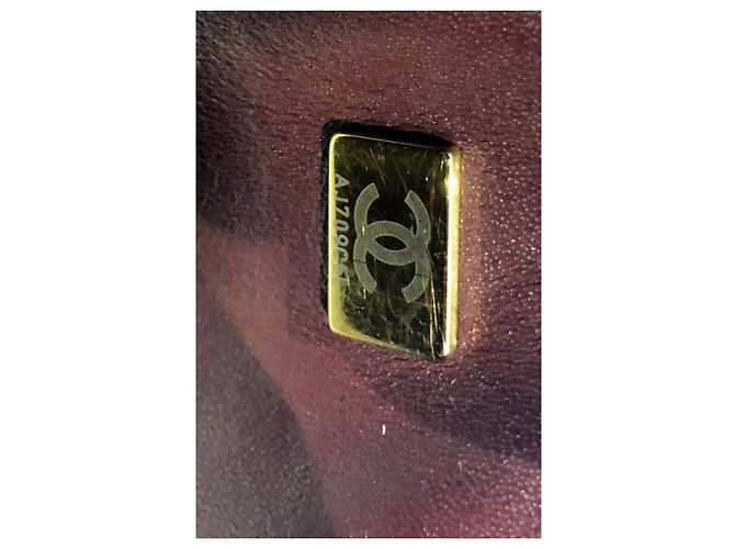 Borsa Chanel Classic Flap Media in Pelle Caviar Nera Nero - vista 6