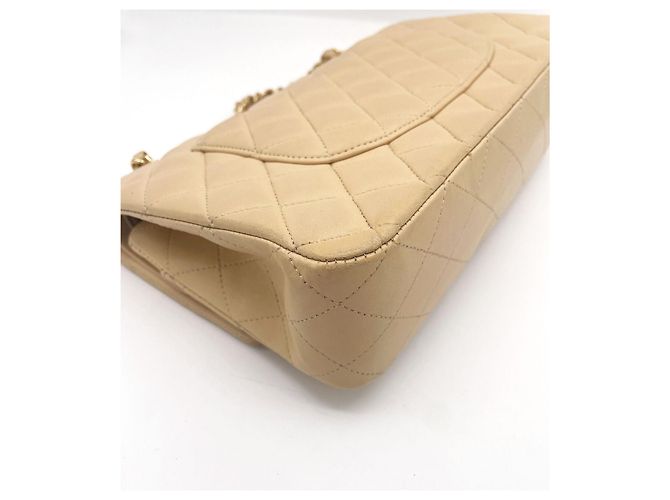 Chanel Classic Flap Medium Beige Pelle di Agnello - vista 11