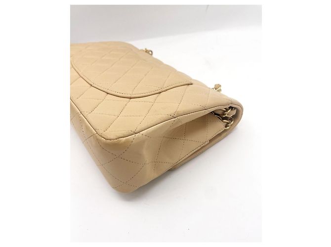 Chanel Classic Flap Medium Beige Pelle di Agnello - vista 12