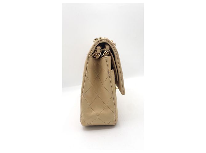 Chanel Classic Flap Medium Beige Pelle di Agnello - vista 6