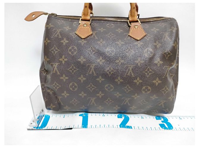 Borsa Louis Vuitton Speedy Monogram Canvas 30 Beige - vista 2