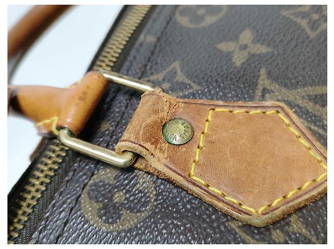 Borsa Louis Vuitton Speedy Monogram Canvas 30 Beige - vista 5