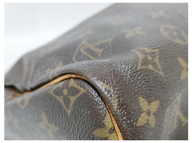 Borsa Louis Vuitton Speedy Monogram Canvas 30 Beige - vista 6