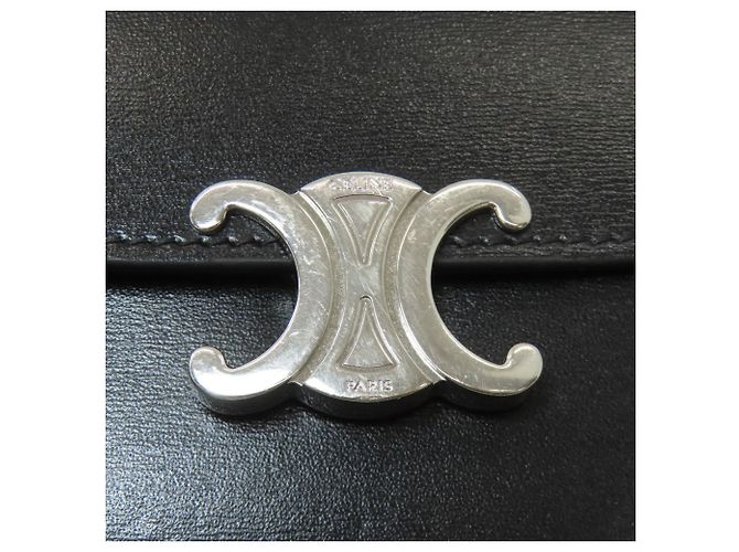 Céline Cartera plegable con solapa Triomphe Celine Negro - vista 14