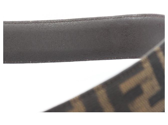 Ceinture Fendi Zucca avec boucle Gold Hardware Marron - vue 5