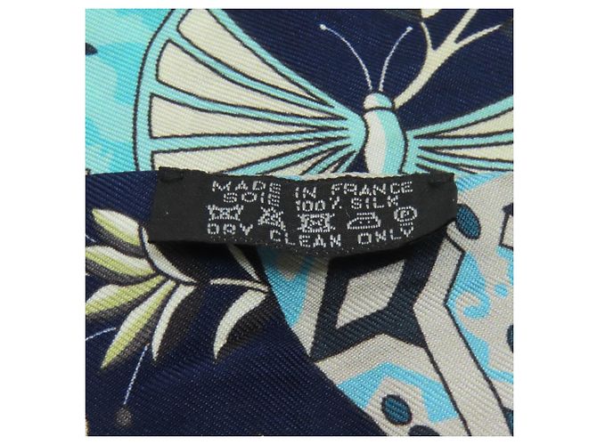 Silk In Hermès Pañuelo de seda Twilly Hermes Verde Azul marino - vista 5