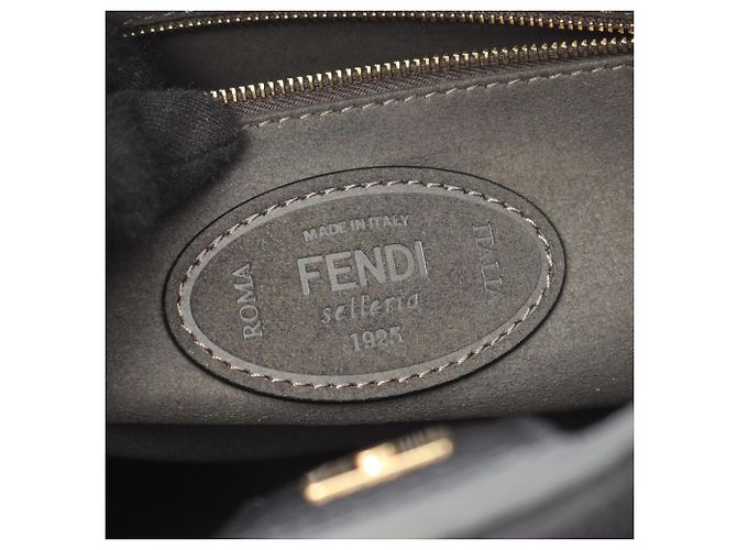 Fendi FF Tote Bag Small 2-Way Handbag Schwarz - Ansicht 4