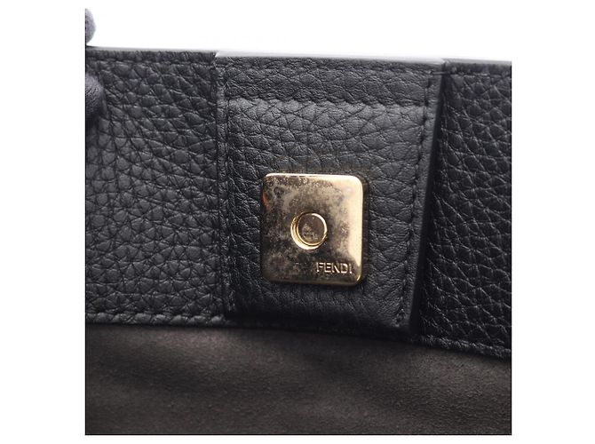 Fendi FF Tote Bag Small 2-Way Handbag Schwarz - Ansicht 6