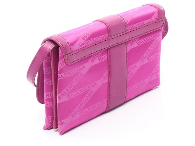 Portafoglio Monogram Shift con tracolla Balenciaga Rosa - vista 2