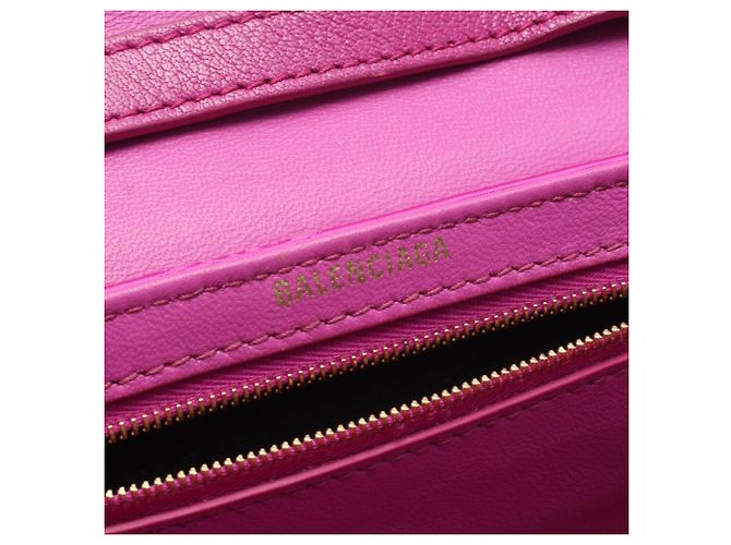 Portafoglio Monogram Shift con tracolla Balenciaga Rosa - vista 4