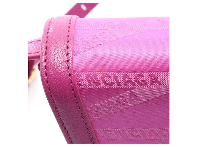Portafoglio Monogram Shift con tracolla Balenciaga Rosa - vista 7
