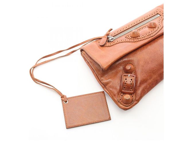 Borsa Balenciaga Giant Envelope Second Marrone - vista 5