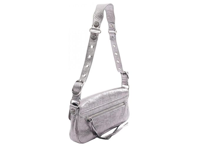Borsa a tracolla Balenciaga Le Cagole S Argento - vista 2