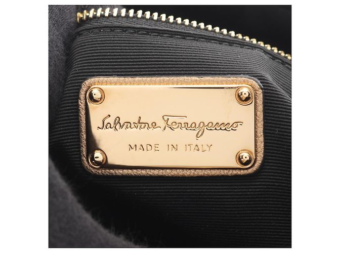 Salvatore Ferragamo Gancini 2-Way Handtasche Golden - Ansicht 4