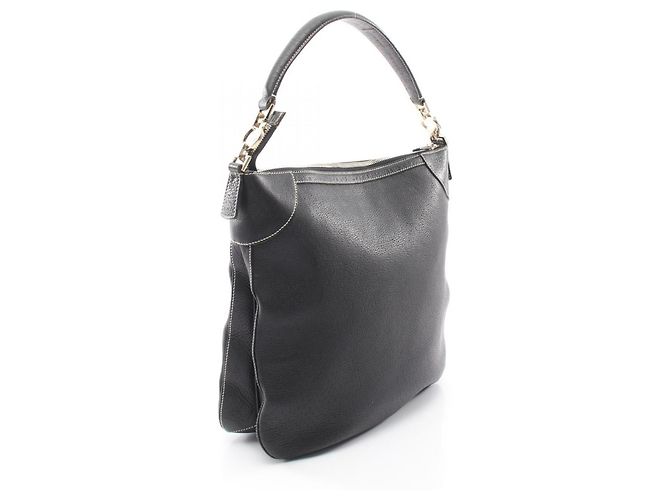 Borsa in pelle Salvatore Ferragamo Gancini Nero - vista 2