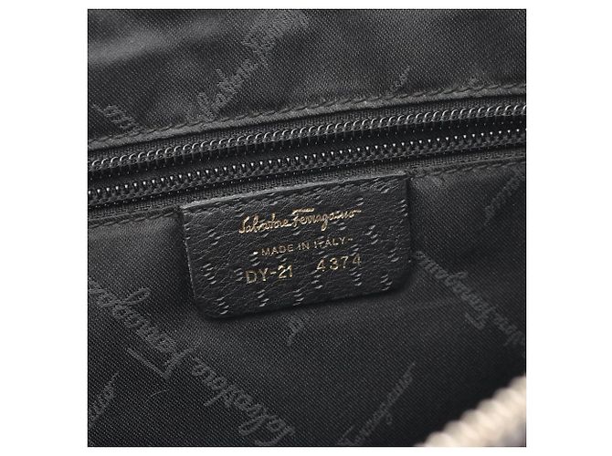 Borsa in pelle Salvatore Ferragamo Gancini Nero - vista 4