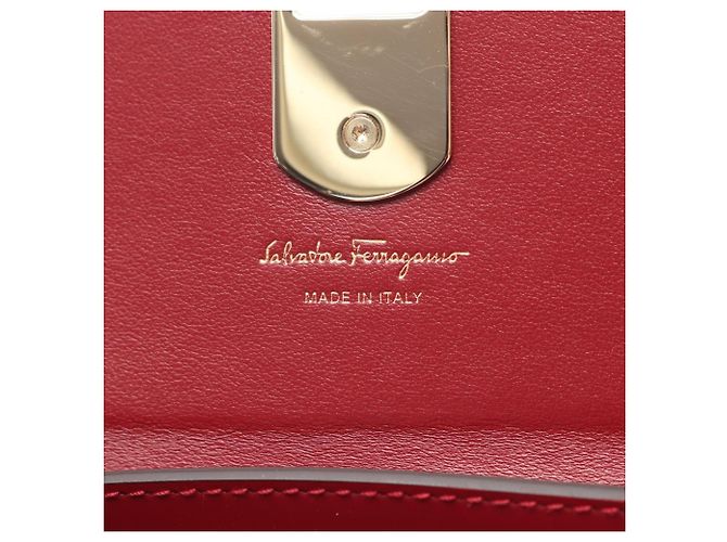 Borsa a tracolla Salvatore Ferragamo Gancini Rosso - vista 5