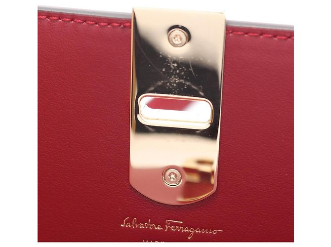 Borsa a tracolla Salvatore Ferragamo Gancini Rosso - vista 6
