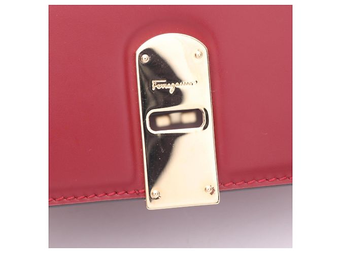 Borsa a tracolla Salvatore Ferragamo Gancini Rosso - vista 7