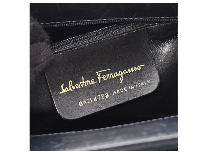 Borsa in pelle nera e scamosciata Salvatore Ferragamo Nero - vista 4