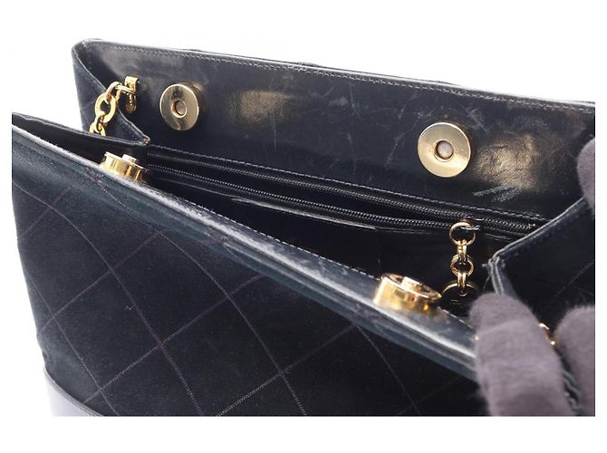 Borsa in pelle nera e scamosciata Salvatore Ferragamo Nero - vista 6