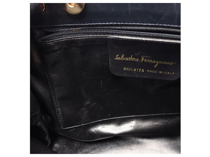 Borsa in pelle nera e scamosciata Salvatore Ferragamo Nero - vista 7