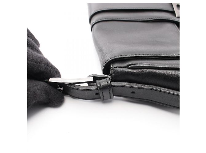 Borsa a tracolla in pelle nera Salvatore Ferragamo Nero - vista 10
