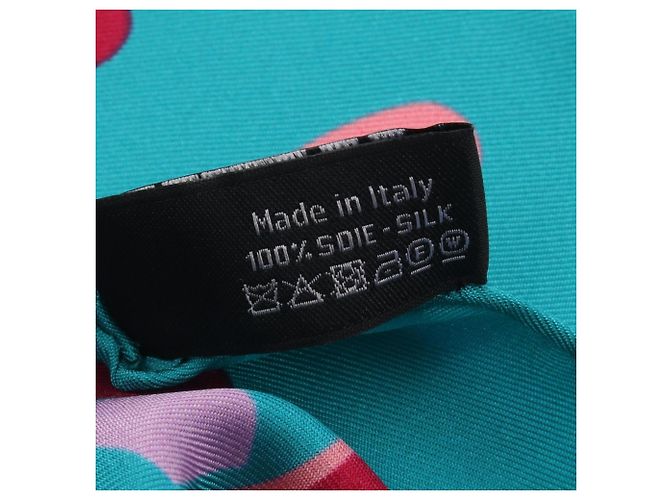 Pañuelo de seda Chanel Coco Mark Chain Pattern Multicolor Verde - vista 3