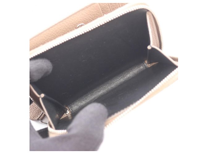 Yves Saint Laurent Leder-Bifold-Geldbörse in Grau Braun - Ansicht 4