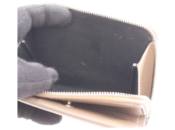 Yves Saint Laurent Leder-Bifold-Geldbörse in Grau Braun - Ansicht 6