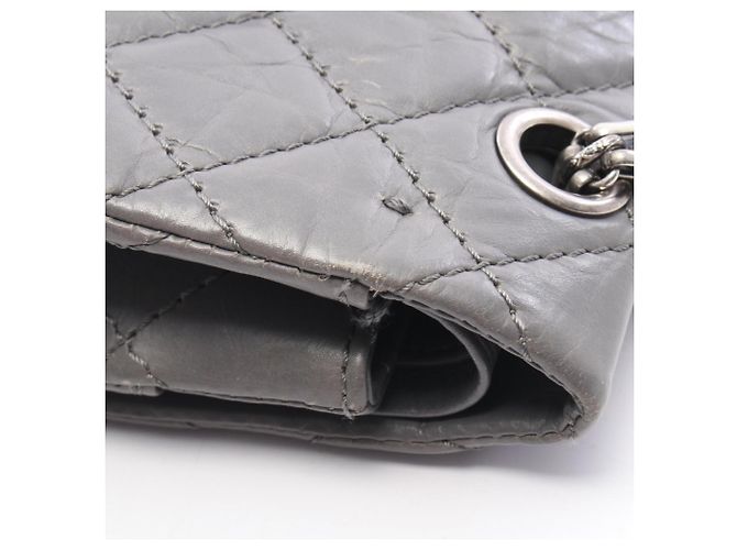 Borsa a Spalla Chanel 2.55 Matelassé Double Flap Marrone - vista 10
