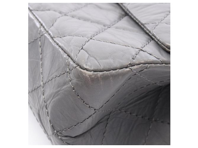 Borsa a Spalla Chanel 2.55 Matelassé Double Flap Marrone - vista 8