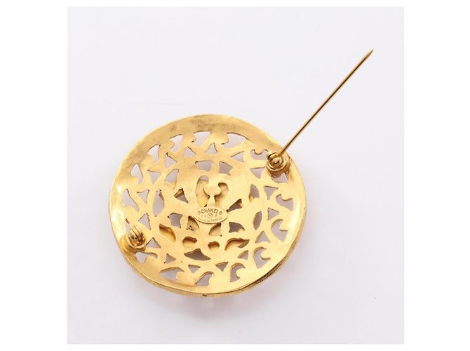 Chanel Coco Mark Circle Brosche Golden - Ansicht 2
