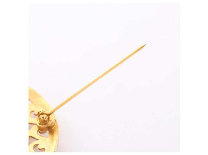 Chanel Coco Mark Circle Brosche Golden - Ansicht 4