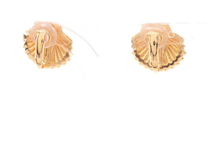 Orecchini a clip Chanel Coco Mark Motif Conchiglia D'oro - vista 2
