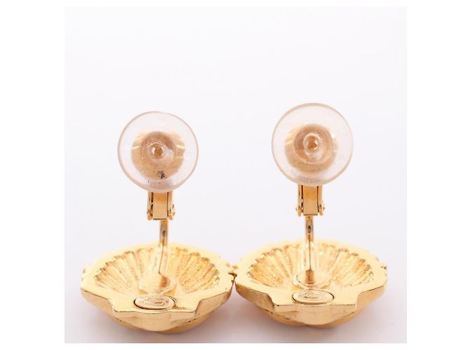 Orecchini a clip Chanel Coco Mark Motif Conchiglia D'oro - vista 5