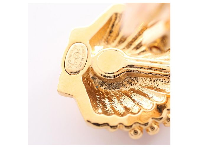 Orecchini a clip Chanel Coco Mark Motif Conchiglia D'oro - vista 6
