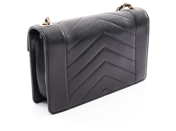 Mini borsa a tracolla Chanel V-Stitch Nero - vista 2