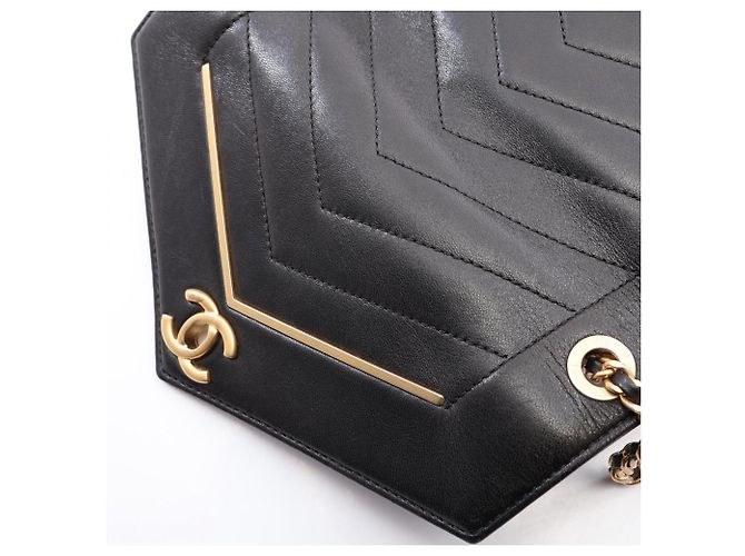 Mini borsa a tracolla Chanel V-Stitch Nero - vista 6