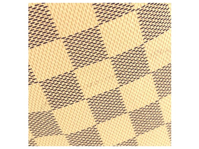 Borsa Boston Louis Vuitton Damier Azur Speedy 35cm Bianco Blu Beige - vista 4